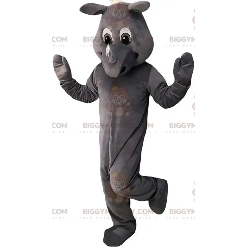 Fully Customizable Gray Rhinoceros BIGGYMONKEY™ Mascot Costume Fully Customizable Gray Rhinoceros BIGGYMONKEY™ Mascot Costume