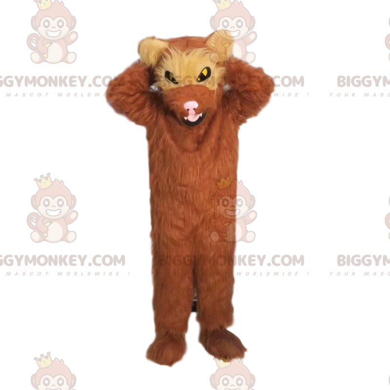 BIGGYMONKEY™ Glutton maskottiasu, karvaisen näköinen kova karhu BIGGYMONKEY™ Glutton maskottiasu, karvaisen näköinen kova karhu
