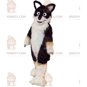 BIGGYMONKEY™ tricolor husky hundemaskotkostyme, hårete hundedrakt - Hundemasker - BIGGYMONKEY_011354 - BiggyMonkey.com