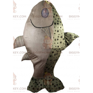 Giant salmon BIGGYMONKEY™ mascot costume, giant trout costume