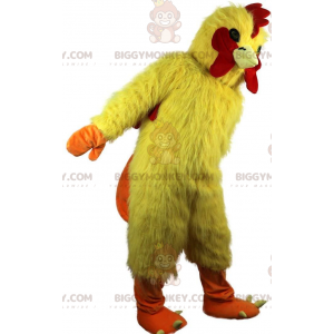 Costume de mascotte BIGGYMONKEY™ de poulet, de coq jaune et