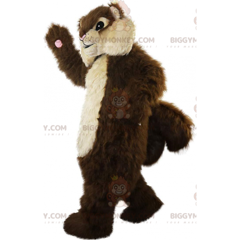 Brązowo-brązowy kostium maskotki wiewiórki BIGGYMONKEY™ Brązowo-brązowy kostium maskotki wiewiórki BIGGYMONKEY™