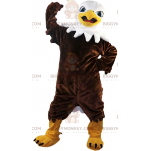 BIGGYMONKEY™ mascot costume of proud and majestic brown eagle