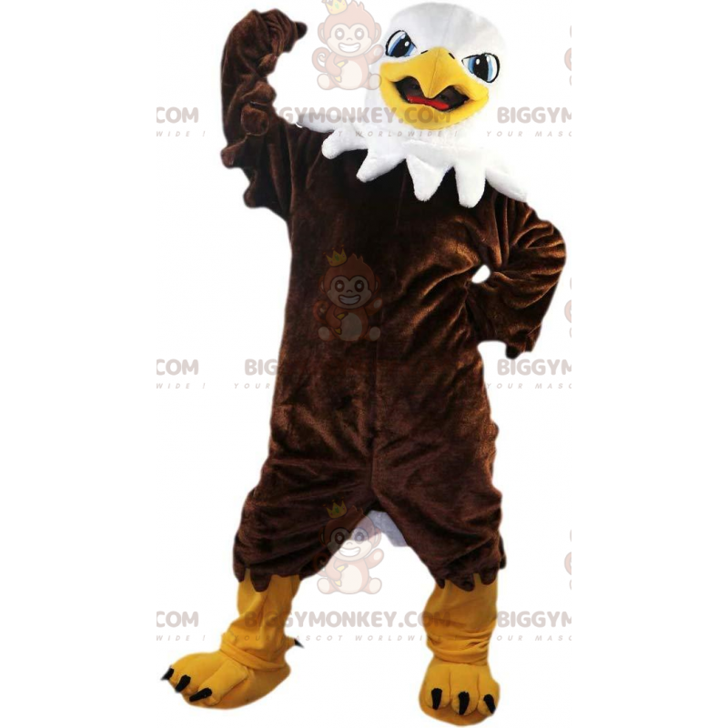 Costume de mascotte BIGGYMONKEY™ d'aigle marron fier et Costume de mascotte BIGGYMONKEY™ d'aigle marron fier et