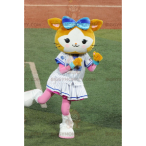 BIGGYMONKEY™ costume da mascotte di piccolo coniglio bianco e