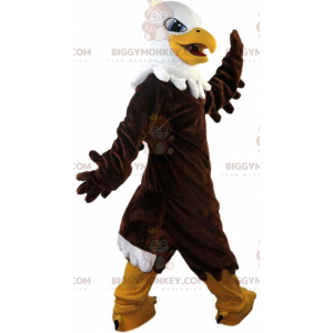 BIGGYMONKEY™ mascot costume of proud and majestic brown eagle