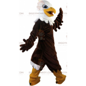 Traje de mascote BIGGYMONKEY™ de águia marrom orgulhosa e majestosa, traje de abutre - Mascote pássaro - BiggyMonkey.com