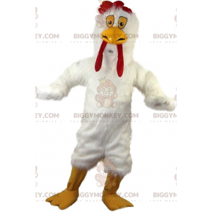 Στολή μασκότ BIGGYMONKEY™ γιγάντια λευκή κότα, στολή