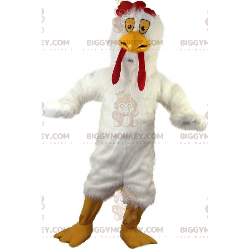 BIGGYMONKEY™ mascottekostuum gigantische witte kip BIGGYMONKEY™ mascottekostuum gigantische witte kip