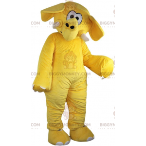 BIGGYMONKEY™ gul elefant maskot kostume, gul baby elefant