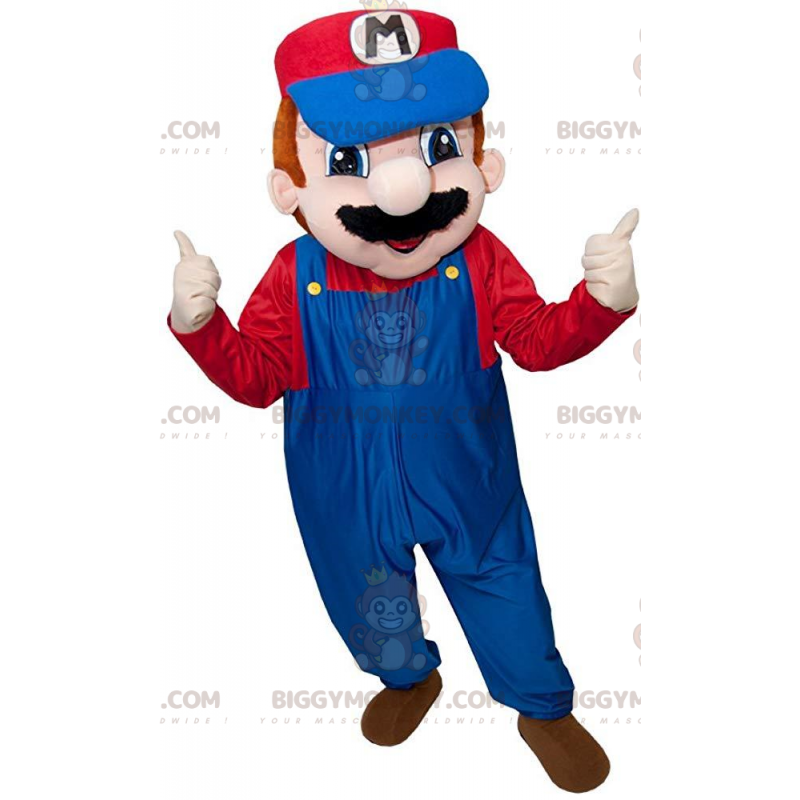 Disfraz de mascota BIGGYMONKEY™ de Mario, el famoso fontanero