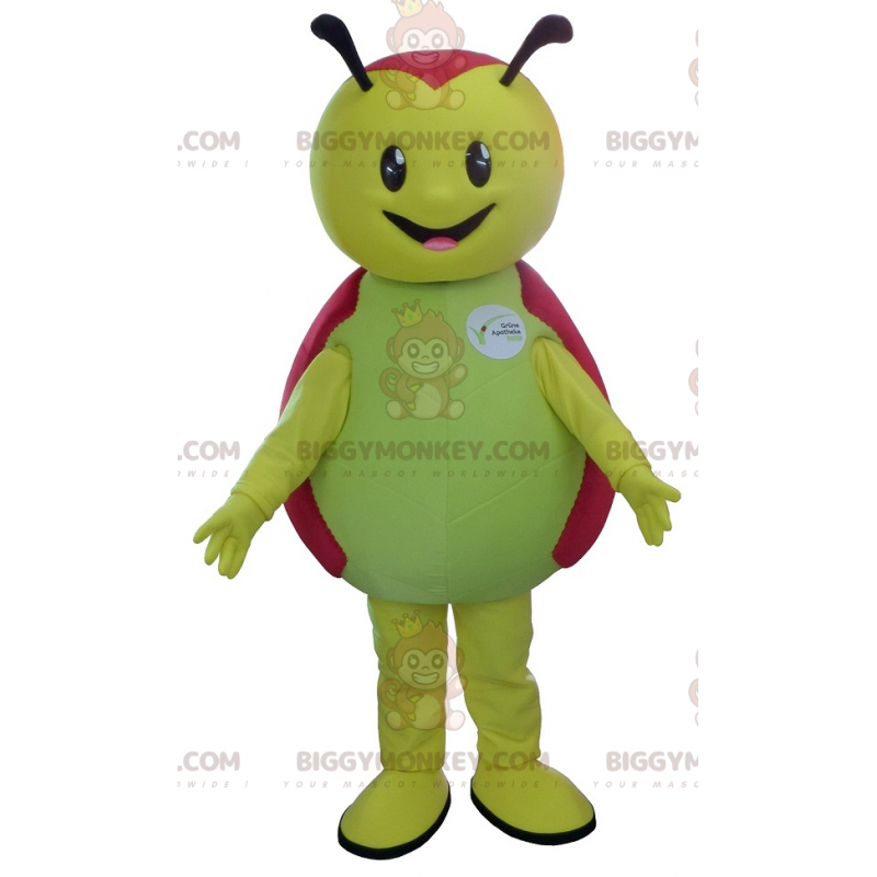 Groen en rood lieveheersbeestje BIGGYMONKEY™ mascottekostuum - Groen en rood lieveheersbeestje BIGGYMONKEY™ mascottekostuum -