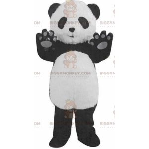 Kæmpe sort og hvid panda BIGGYMONKEY™ maskot kostume, dejlig
