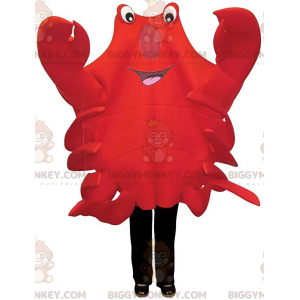 Meget original rød krabbe BIGGYMONKEY™ maskot kostume, krebsdyr