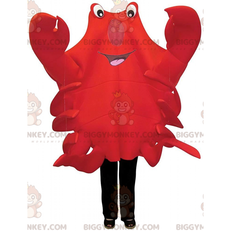 Disfraz de mascota BIGGYMONKEY™ de cangrejo rojo Tamaño L (175-180 CM)