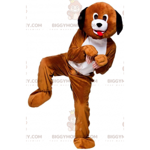 Fantasia de mascote BIGGYMONKEY™ de cachorro marrom e branco