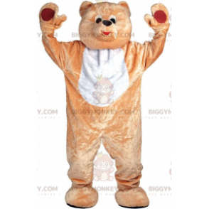 Brown and White Teddy Bear BIGGYMONKEY™ Mascot Costume, Teddy