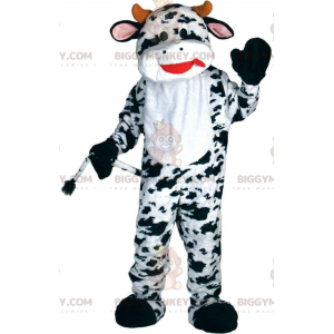 Hvid og sort ko BIGGYMONKEY™ maskotkostume, kohudskostume -