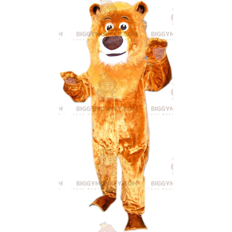 Big Mane Brown Lion BIGGYMONKEY™ Mascot Costume, Feline Costume