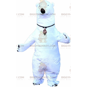 BIGGYMONKEY™ Disfraz inflable de mascota de oso polar, disfraz