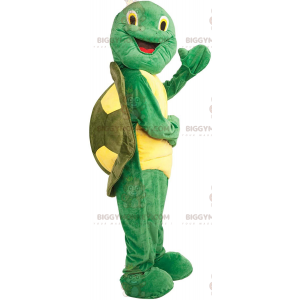 Costume de mascotte BIGGYMONKEY™ de tortue verte et jaune