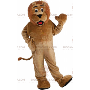 BIGGYMONKEY™ Plush Brown Lion Mascot Costume, Feline Costume -