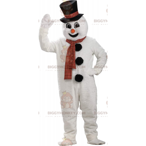 BIGGYMONKEY™ mascot costume white snowman, giant, mountain