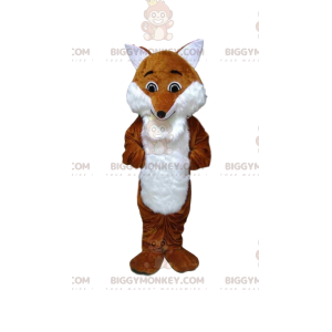 Kostým maskota oranžově bílé lišky BIGGYMONKEY™, lesní kostým –