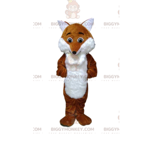 Orange-weißer Fuchs BIGGYMONKEY™ Maskottchenkostüm, Waldkostüm