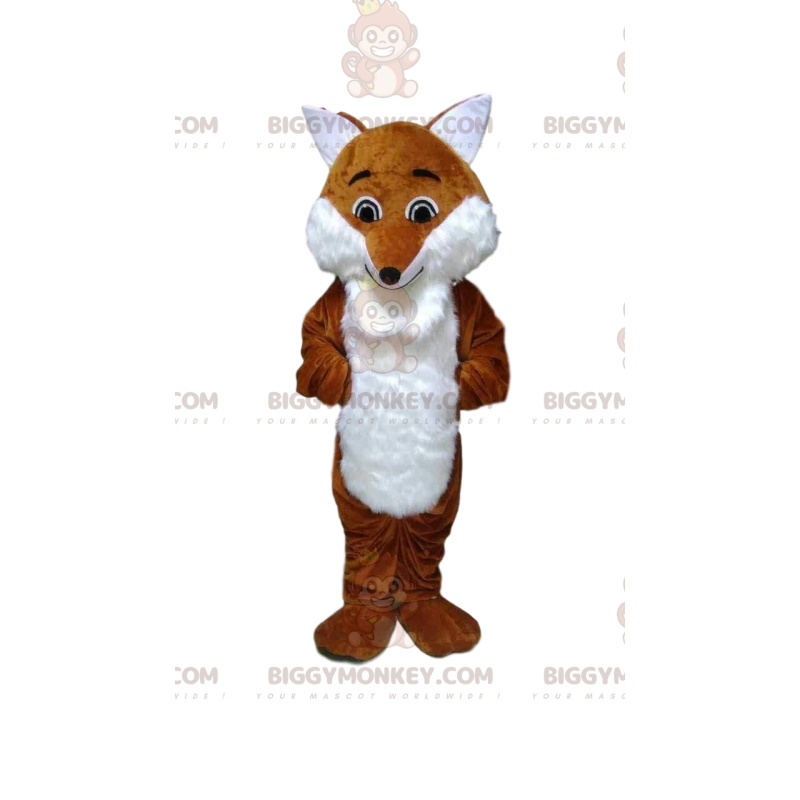 Orange och vit räv BIGGYMONKEY™ maskotdräkt, skogsdräkt - Räv maskot - BIGGYMONKEY_011403 - BiggyMonkey.com
