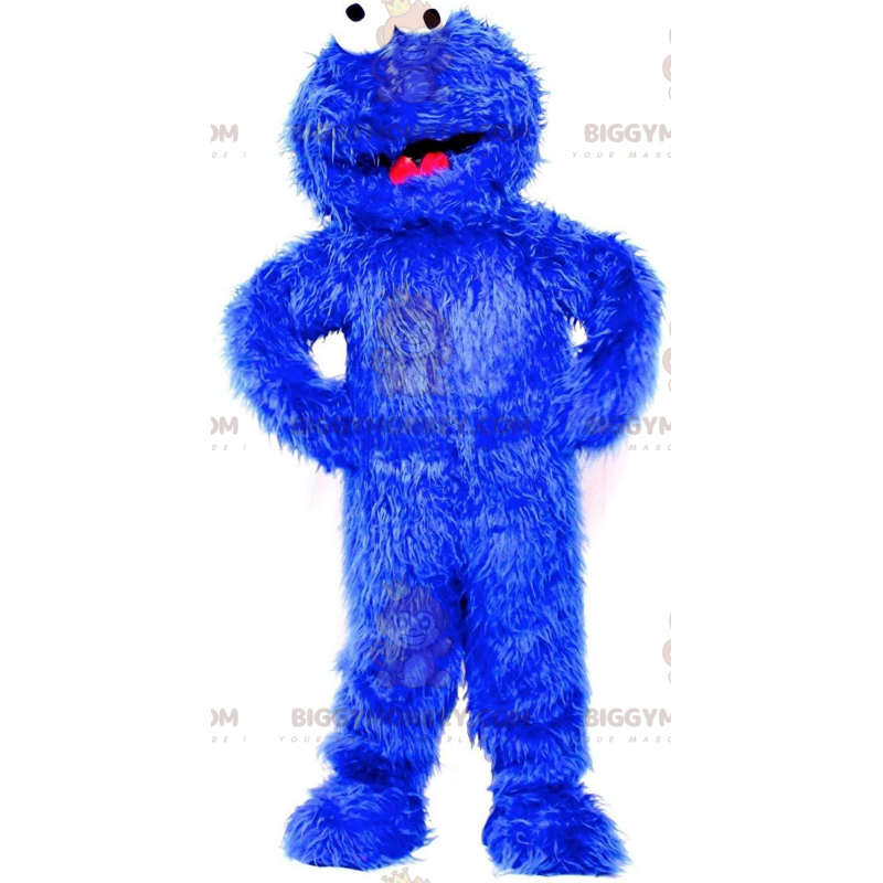 Fato de mascote BIGGYMONKEY™ do famoso monstro azul da Vila Fato de mascote BIGGYMONKEY™ do famoso monstro azul da Vila