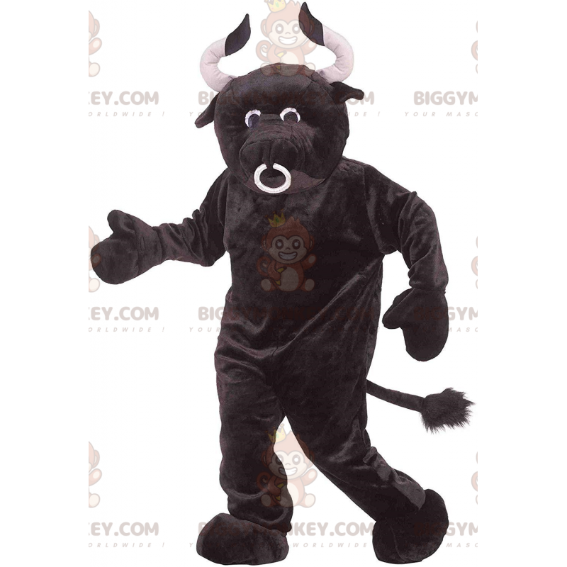 BIGGYMONKEY™ mascot costume of bull with big horns, farm