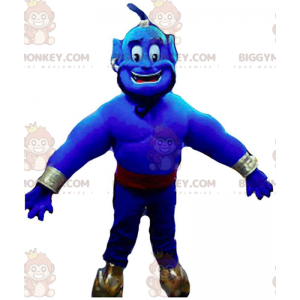 Costume de mascotte BIGGYMONKEY™ du Génie, personnage bleu dans