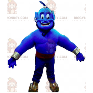 Genie BIGGYMONKEY™ mascot costume, famous blue character in