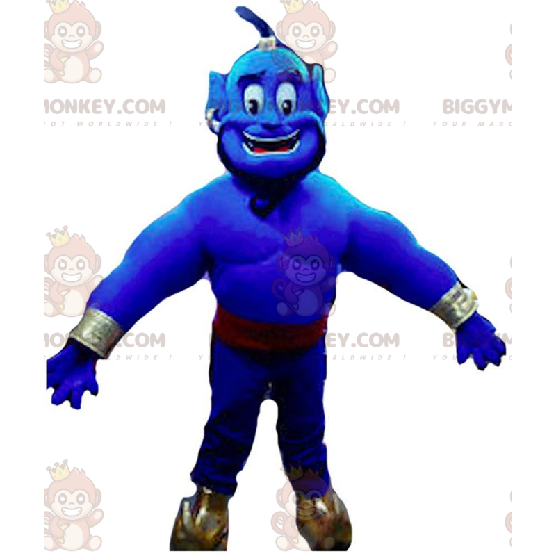 Kostium maskotki Genie BIGGYMONKEY™, słynna niebieska postać z Kostium maskotki Genie BIGGYMONKEY™, słynna niebieska postać z