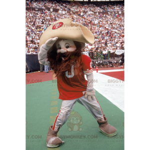 Bearded Cowboy BIGGYMONKEY™ Mascot Costume In Sportswear –