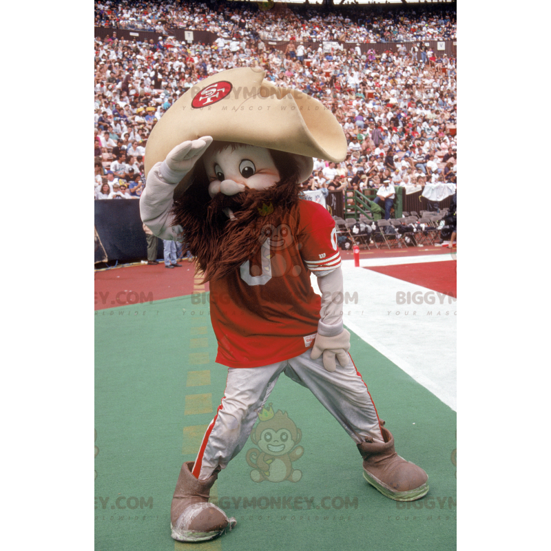 Bearded Cowboy BIGGYMONKEY™ Mascot Costume In Sportswear -