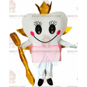 Winged Tooth BIGGYMONKEY™ maskotkostume med guldkrone og børste