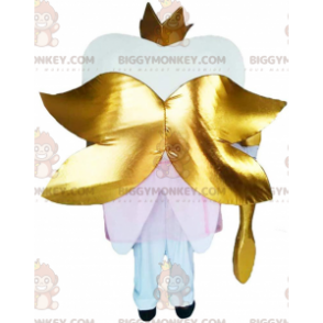 Mascottekostuum met gevleugelde tand BIGGYMONKEY™ met gouden