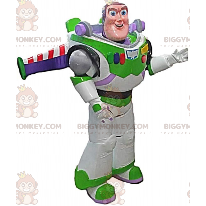 Costume de mascotte BIGGYMONKEY™ de Buzz l'éclair, personnage Costume de mascotte BIGGYMONKEY™ de Buzz l'éclair, personnage