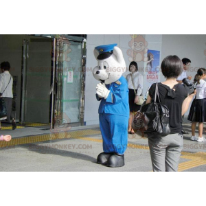 Traje de mascote de urso polar BIGGYMONKEY™ em uniforme de