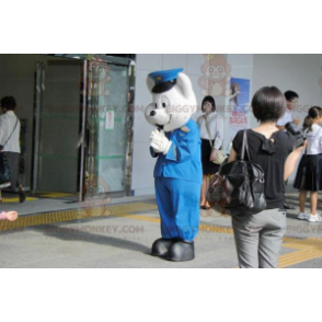 BIGGYMONKEY™ Polar Bear Mascot Costume In Police Uniform -