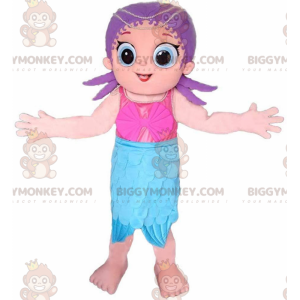 Costume da mascotte da sirena BIGGYMONKEY™, tahitiano, costume