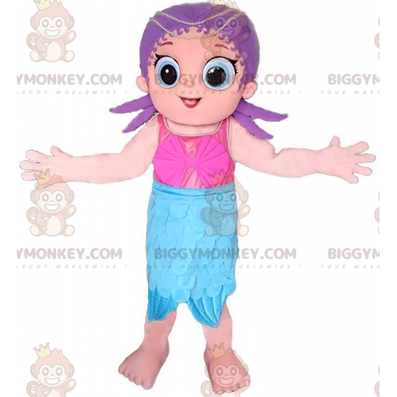 Costume da mascotte da sirena BIGGYMONKEY™, tahitiano, costume