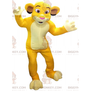 BIGGYMONKEY™ mascot costume of Simba, the famous lion from "The