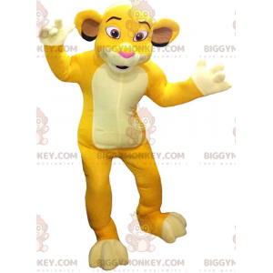BIGGYMONKEY™ Maskottchenkostüm von Simba, dem berühmten Löwen