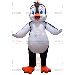 Disfraz de mascota BIGGYMONKEY™ pingüino blanco y negro