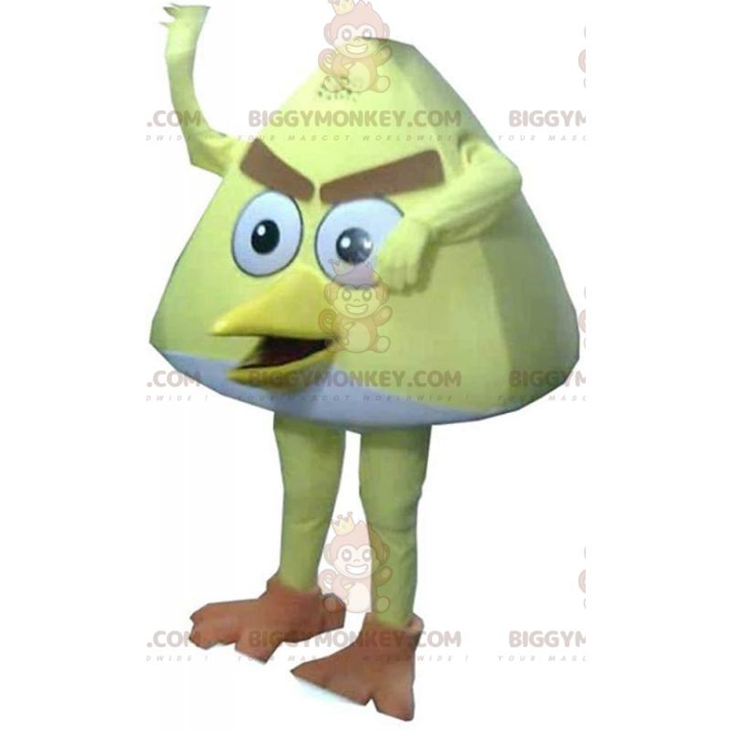BIGGYMONKEY™ maskotkostume af Chuck, den berømte gule fugl fra BIGGYMONKEY™ maskotkostume af Chuck, den berømte gule fugl fra