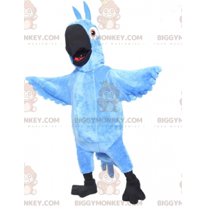 BIGGYMONKEY™ mascot costume of Blu, the famous blue parrot from