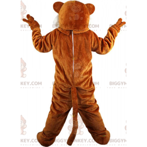 Traje de mascote BIGGYMONKEY™ jaguar laranja e branco, traje de